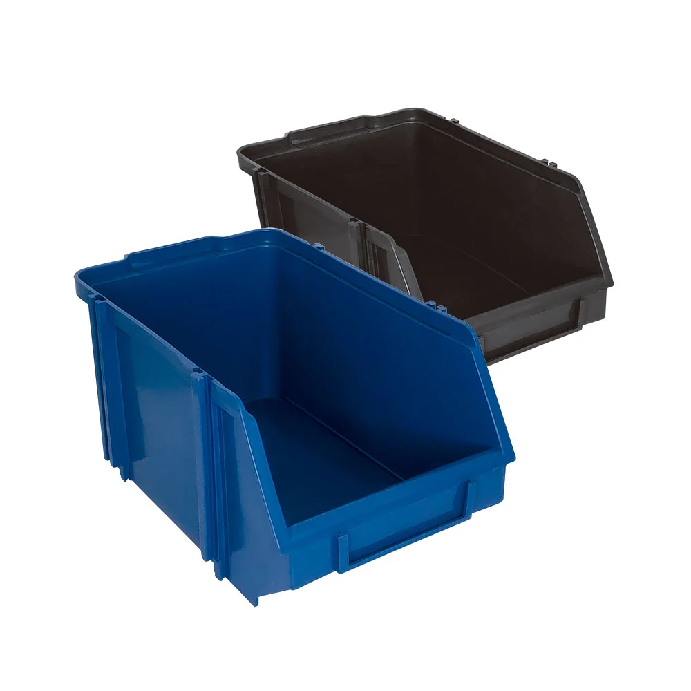 Caixa Bin 05 azul, gaveteiro plástico de 4 litros para organização de peças em almoxarifado - RP PLASS