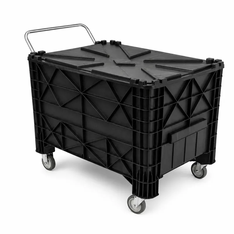 Caixa Coletora 370 Litros com Tampa, Rodas e Cabo caixa plástica industrial  para organização e logística - Fabricante RP PLASS