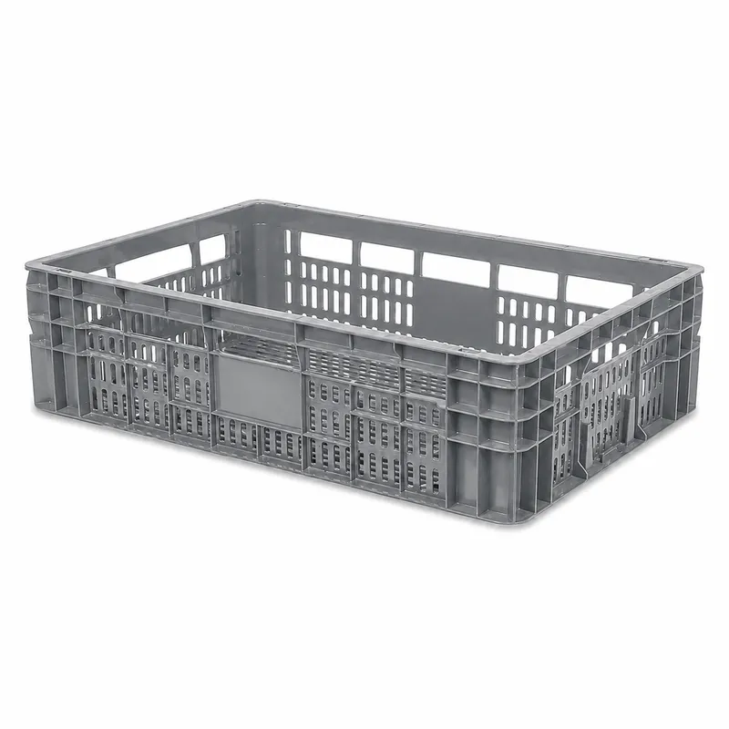 Miniatura da caixa plástica Caixa RP17 Totalmente Aberta na cor Cinza - RP PLASS