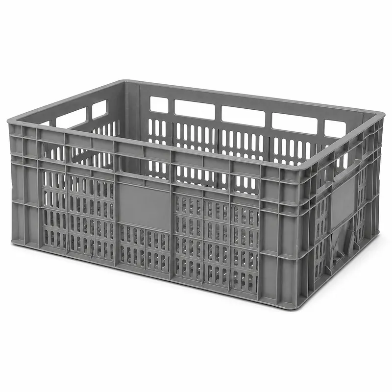 Miniatura da caixa plástica Caixa RP23 Totalmente Aberta na cor Cinza - RP PLASS