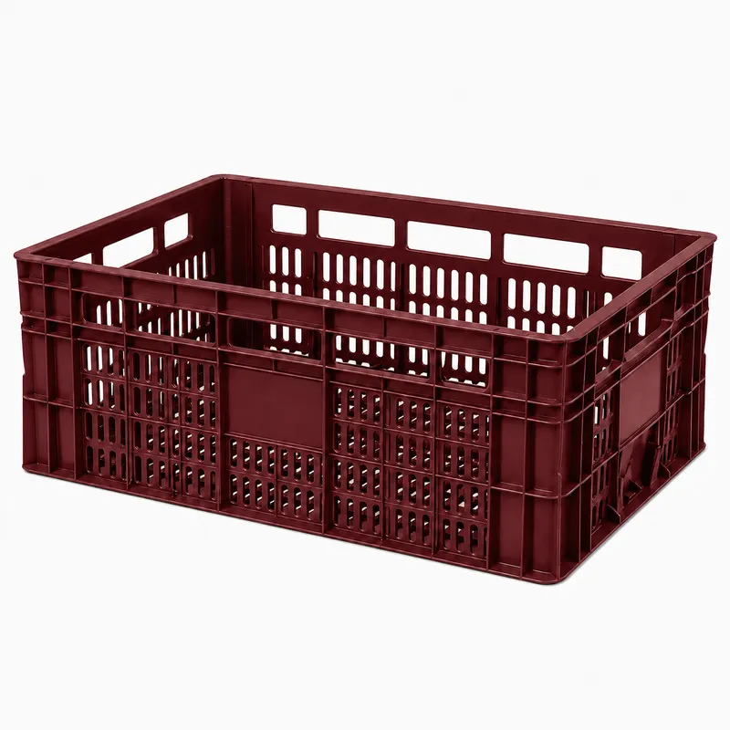 Miniatura da caixa plástica Caixa RP23 Totalmente Aberta na cor Vinho - RP PLASS