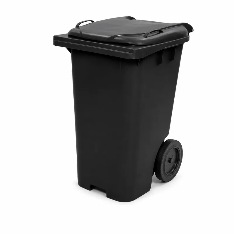 Carro Coletor 240 Litros sem Pedal para coleta de resíduos — Preto
